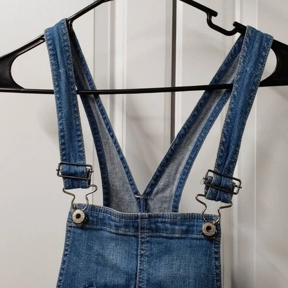 Abercrombie Kids Denim Overall Shorts Girls Size: XL